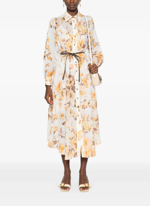 ZIMMERMANN Ottie Tuck Shirt Dress