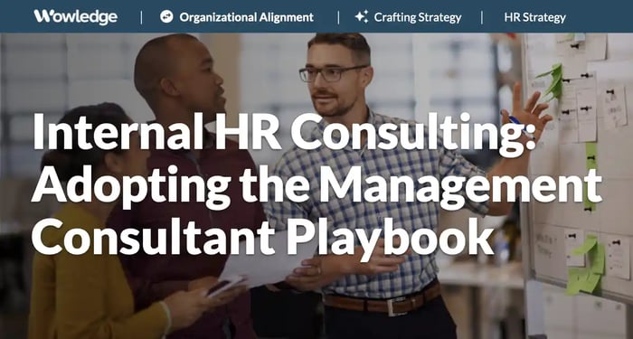 Internal HR Consulting: Adopting the Management Consultant Playbook