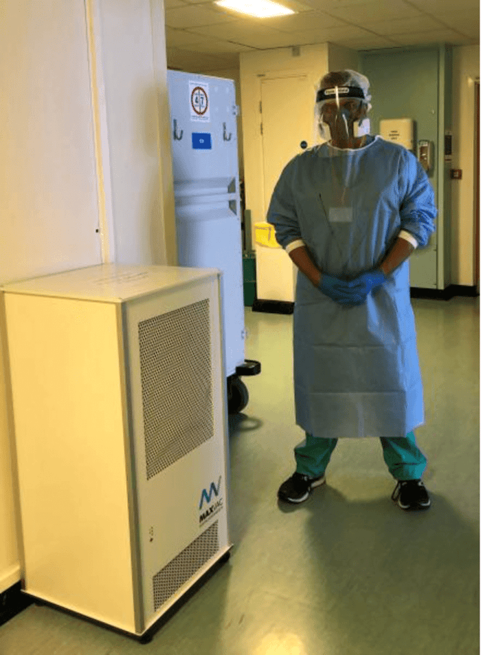 Air Filtration Removed Almost all Traces of SARS-CoV-2