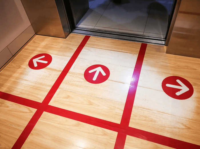 directional arrow floor marking tape