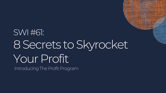 Skyrocket Your Profit: Introducing The Profit Program - SWI #61