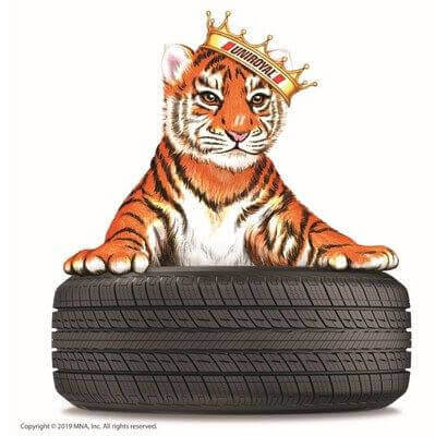 His majesty the Uniroyal tiger changes his look
