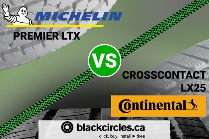 A comparison of Michelin Premier LTX vs Continental Crosscontact LX25