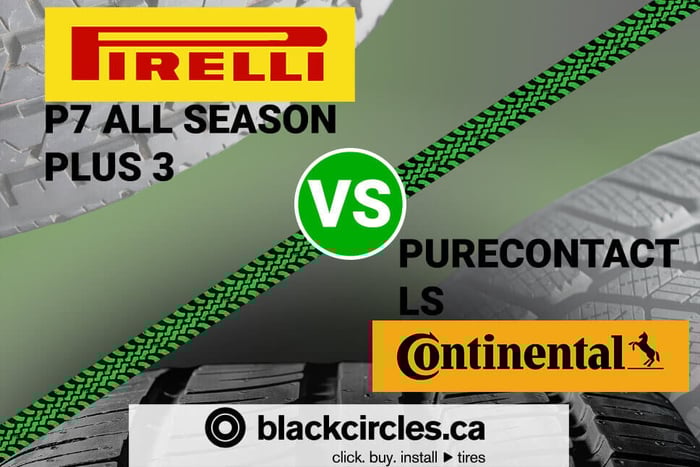Comparison of the Pirelli P7 all-season plus 3 vs the Continental Purecontact LS