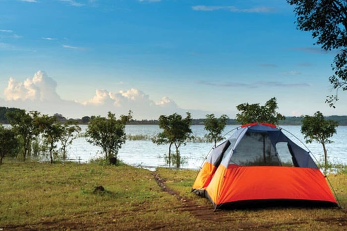 Three tires for camping