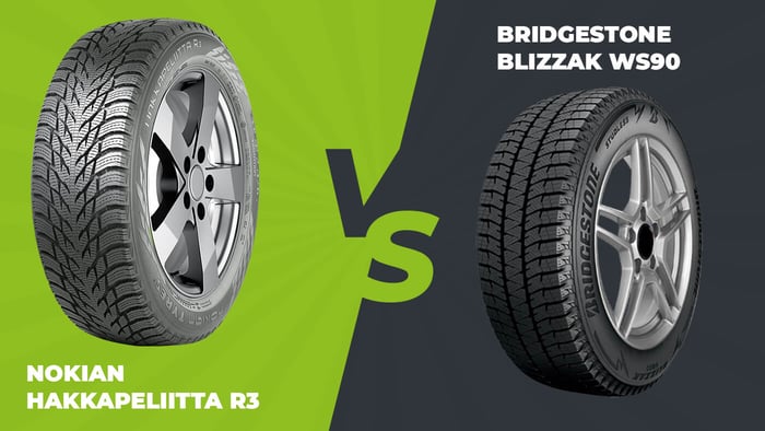Comparing Nokian Hakkapeliitta R3 vs Bridgestone Blizzak WS-90 tires