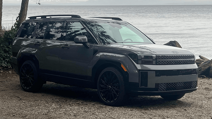 Driving along the Sunshine Coast in the 2024 Hyundai Santa Fe