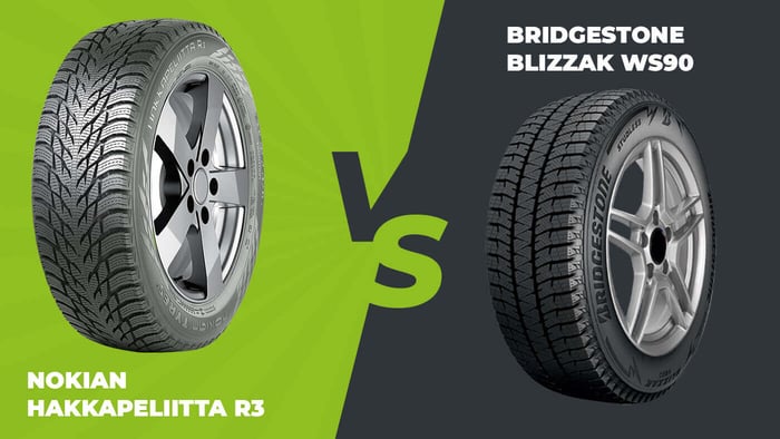 Comparer le pneu Nokian Hakkapeliitta R3 vs Bridgestone Blizzak WS-90