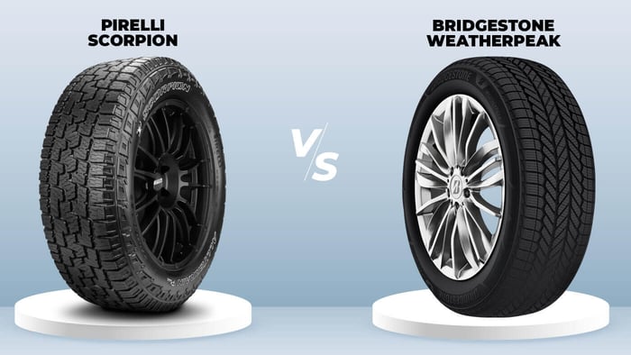 Comparer le pneu Pirelli Scorpion WeatherActive vs Bridgestone WeatherPeak