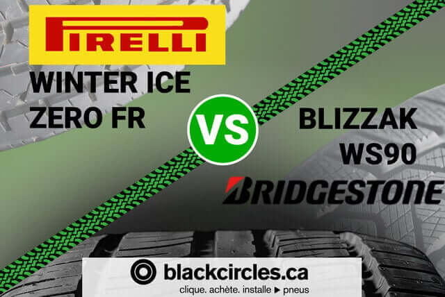 Le Winter Ice Zero FR de Pirelli vs le Blizzak WS90 : Comparaison de pneus