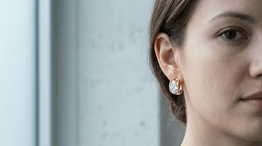 Molten Crystal Clip Style Earring
