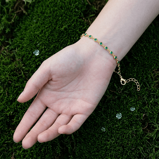 CZ Colored Bezel Set Tennis Bracelet