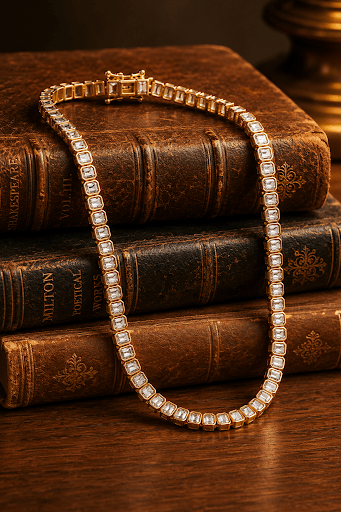 Emerald Tennis Bracelet 14K
