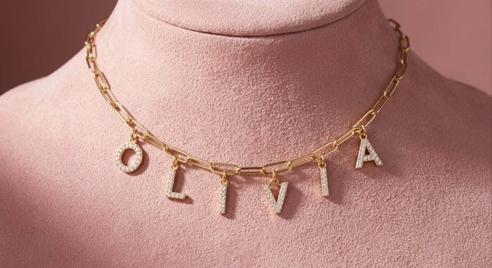 Block Name Necklace