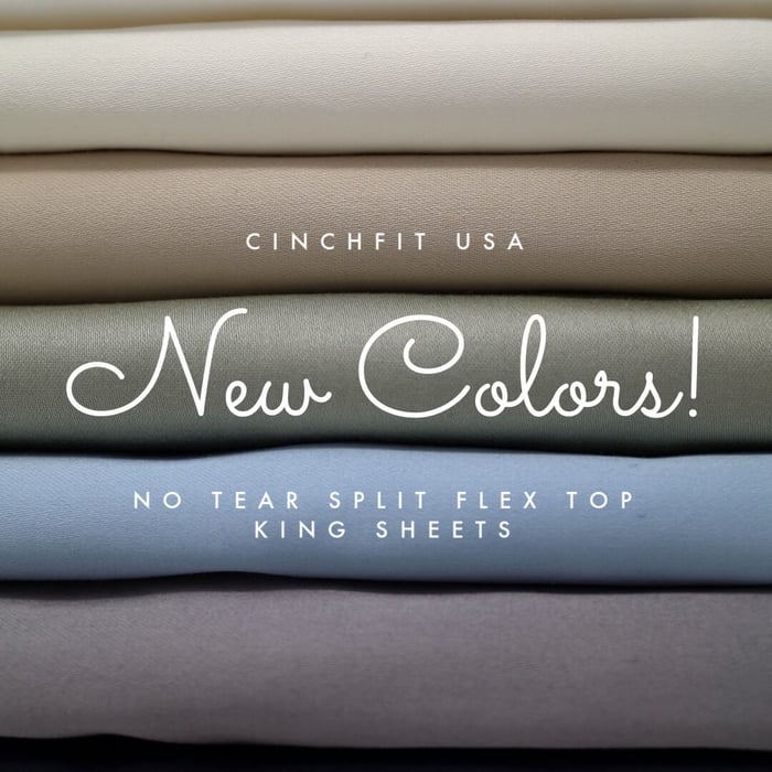 Split Flex Top King Sheets! New Color Options!
