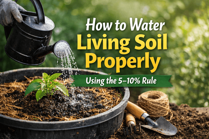 How to Water Living Soil Properly for Consistent Results