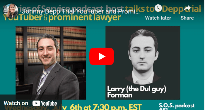 Johnny Depp Trial YouTuber and Prominent Lawyer|Larry Forman