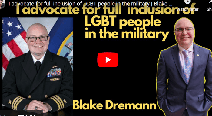 I advocate for full inclusion of LGBT people in the military