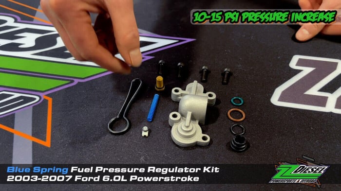 Blue Spring Fuel Pressure Regulator Kit, 2003-2007 Ford 6.0L Powerstroke