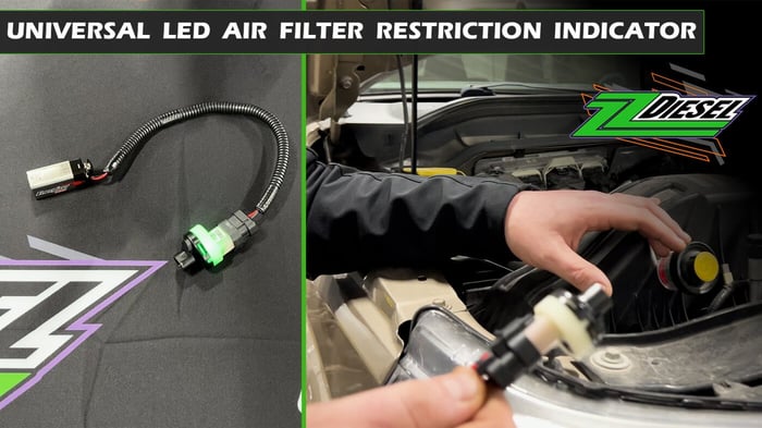 Universal LED Air Filter Restriction Indicator