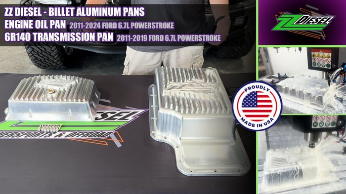 Billet Aluminum Engine Oil / Transmission Pans 6.7L Powerstroke