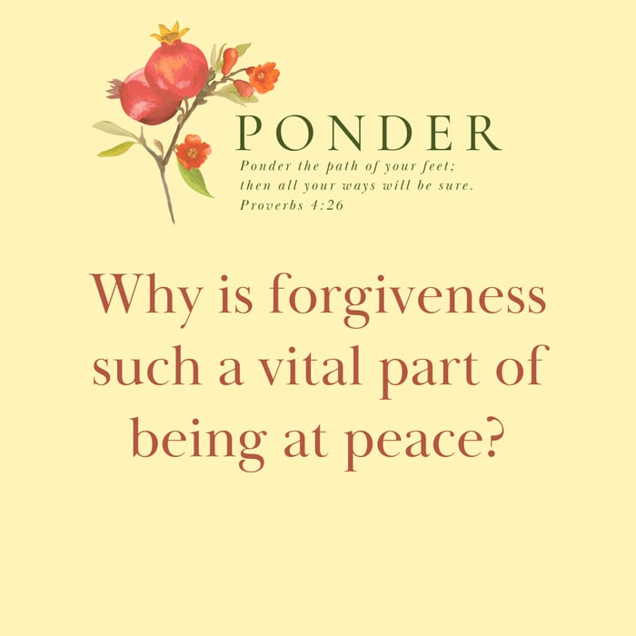Ponder: Why Is Forgiveness Such A Vital Part Of Being At Peace