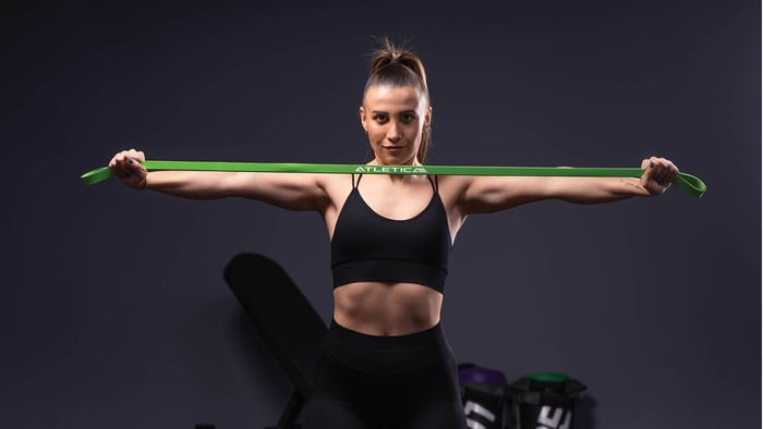Workout mit Therabändern