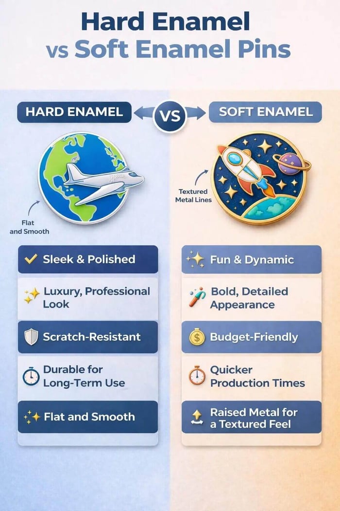 Hard Enamel vs Soft Enamel Pins