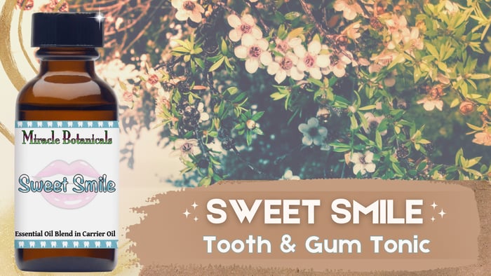 Sweet Smile essential oil blend for natural oral care and healthy gums