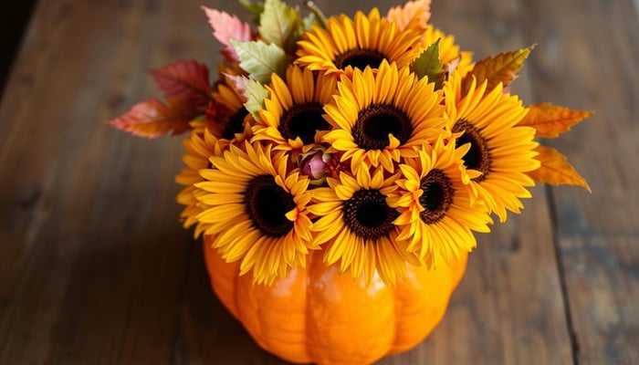 pumpkin vase centerpiece