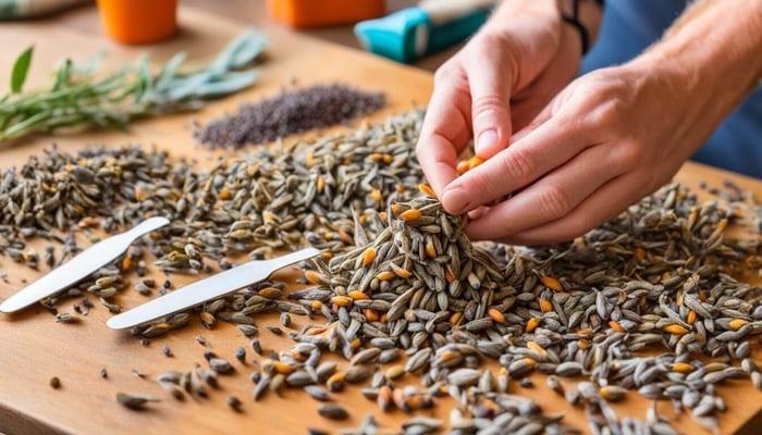 selecting milkweed seeds