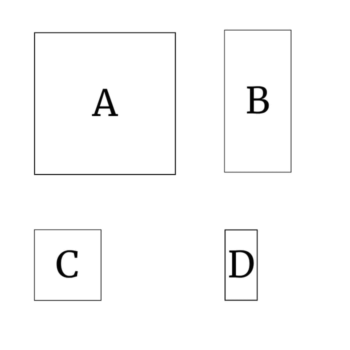 The four sizes of reference clay sizes