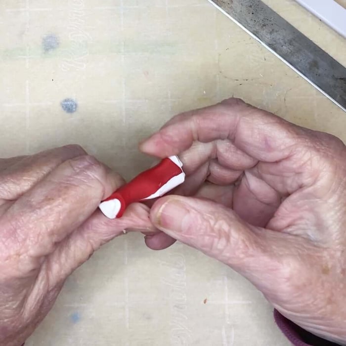 Mixing the two squares together.