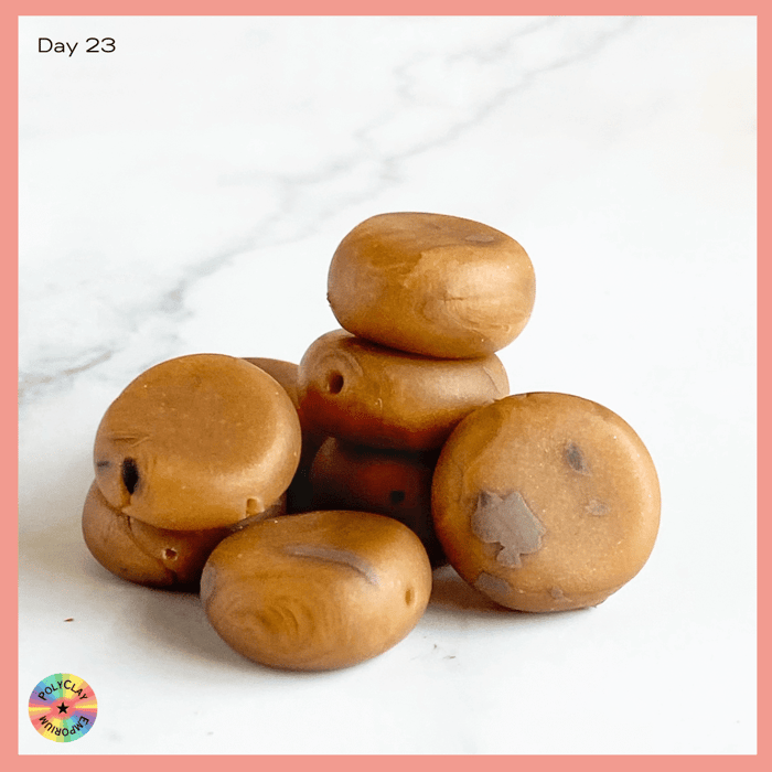 Faux amber polymer clay beads