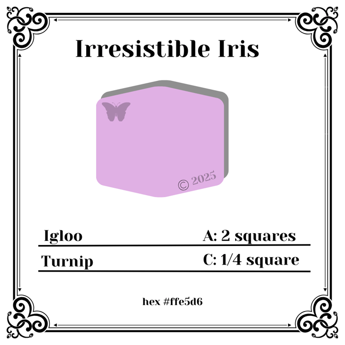 The exact proportions of Igloo and Turnip polymer clay to mix to get irresistible iris