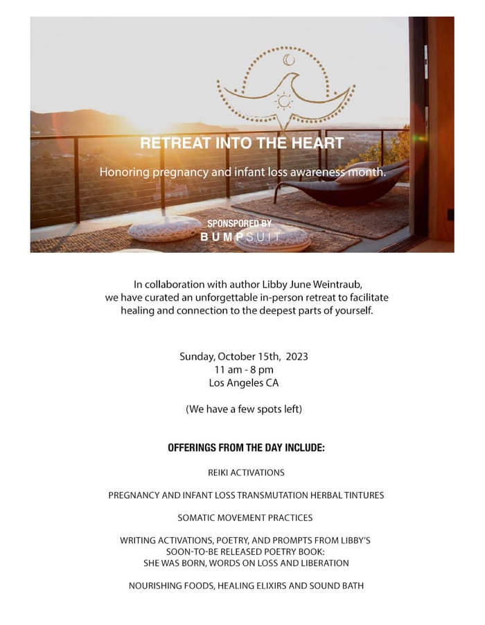 RETREAT INTO THE HEART: PREGNANCY & INFANT LOSS AWARENESS