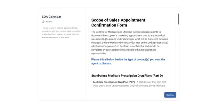 scope of appointment calendar integration