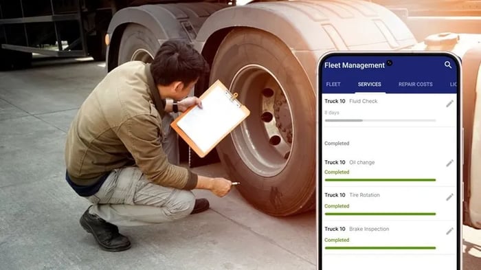 Fleet Maintenance with Trackem GPS for Logistics and Transportation Transport Trucks Tractor Trailers