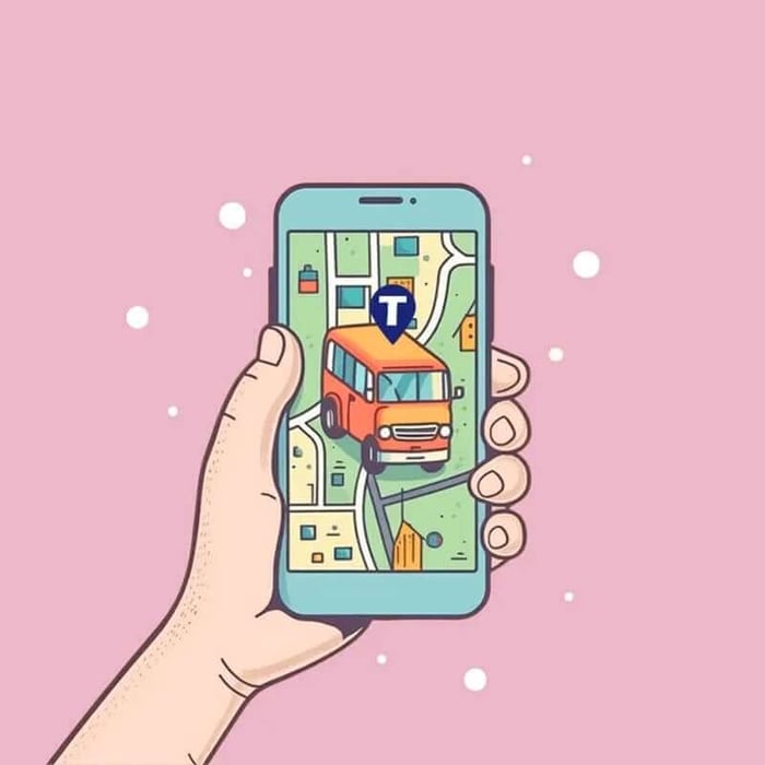 School bus tracking app for parents interface on a phone