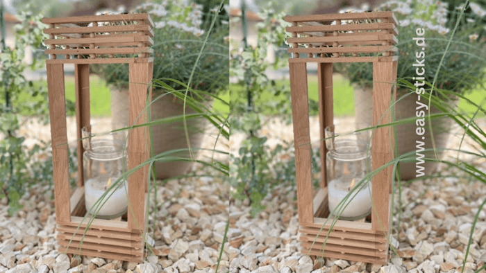 Klötzchen Laterne/ Windlicht aus Easy-Sticks basteln