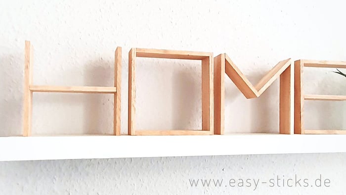 Easy-Sticks Bastelidee Buchstaben