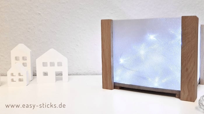 Basteln mit Holzklötzchen: Schnelles Licht mit Effekt