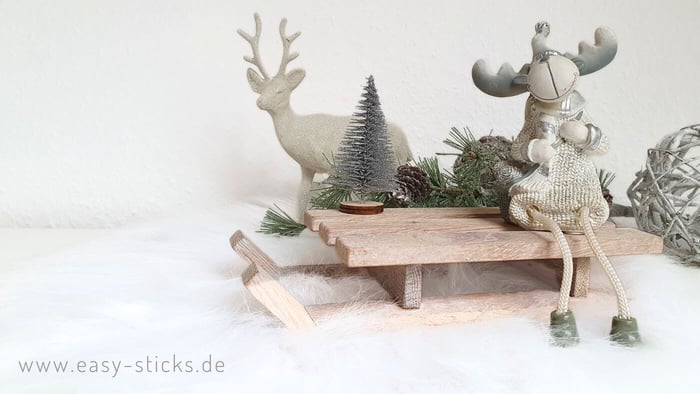 Bastelidee aus Easy-Sticks: Schlitten