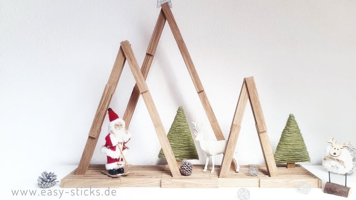 Anleitung Tannenwald aus Easy-Sticks basteln