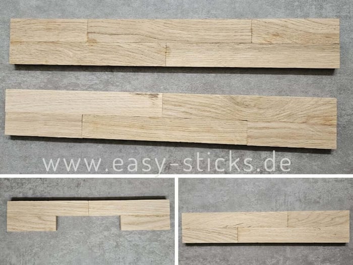 versetztes Kleben bei anderen Längen