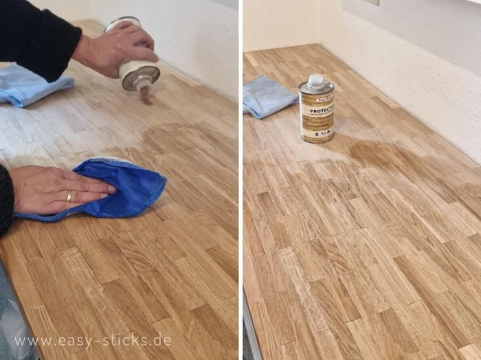 Ölen der Arbeitsplatte