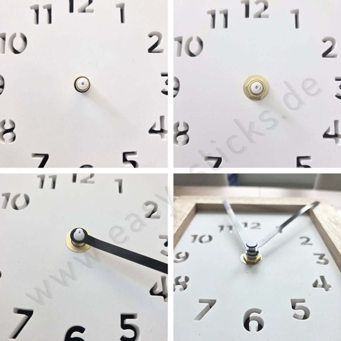 Einsetzen des Uhrwerks in die Keraflott Uhr