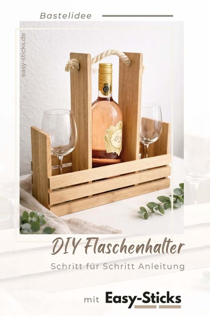 Schritt für Schritt Anleitung DIY Flaschenhalter mit Gläsern
