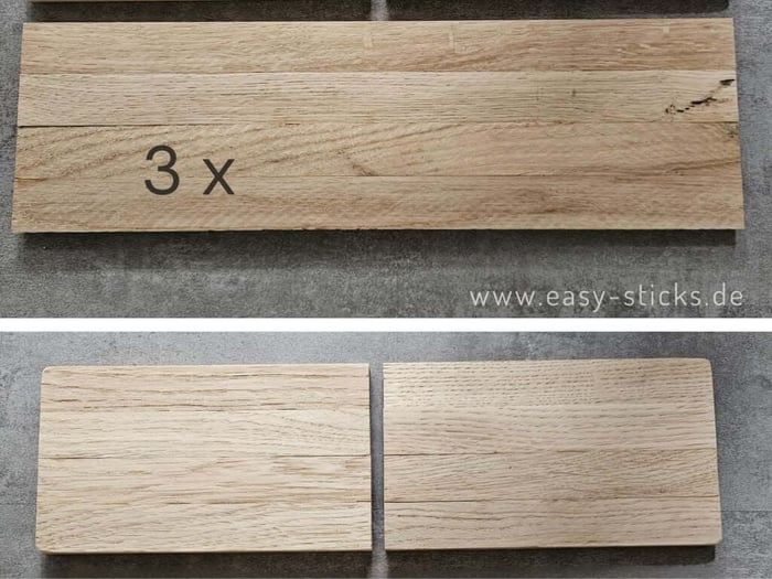 Platten für den Flaschenhalter kleben