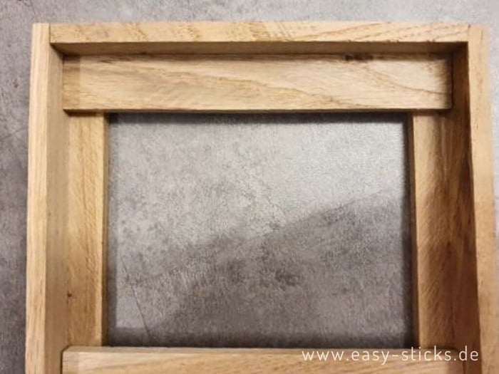 4 Winkel zum Quadrat geklebt